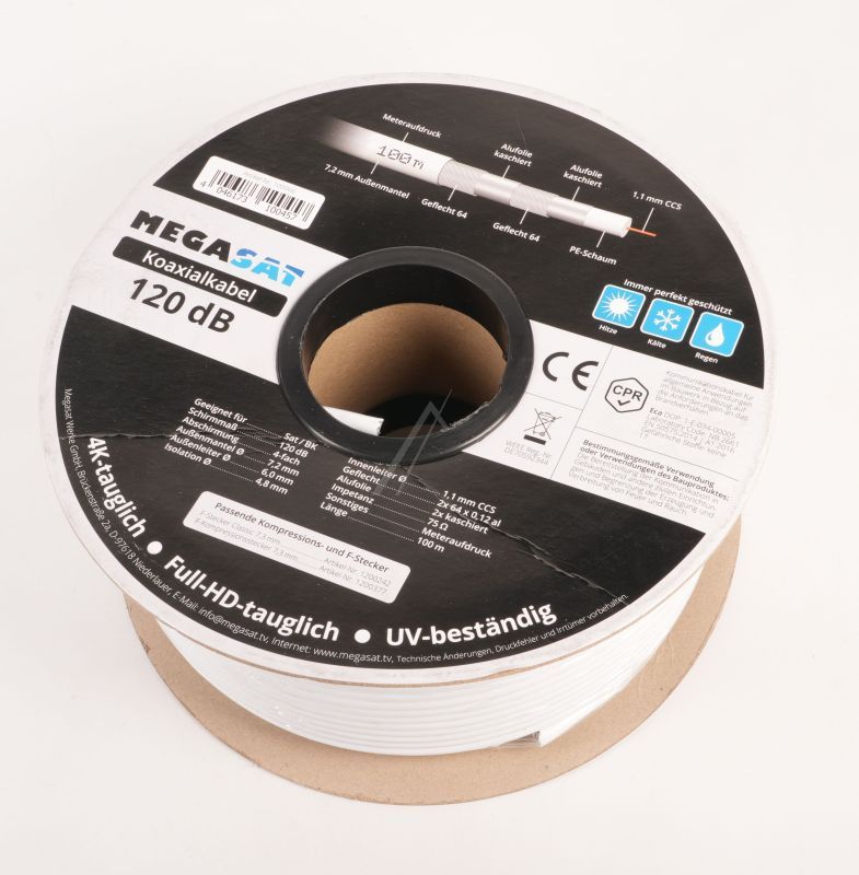 100066 KOAXIALKABEL 120DB 100M SPULE KOAXIALKABEL