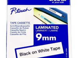 TZE-221 SCHRIFTBANDKASSETTE SCHWARZ AUF WEISS 9MM 8M