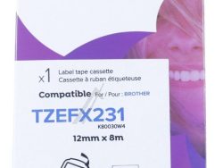 K80030ZA FARBBAND FÜR TZEFX231, SCHWARZ AUF WEISS