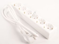 381.241S SELLY MEHRFACHSTECKDOSE 6-FACH, ERHÖHTER BERÜHRUNGSSCHUTZ, 1,5M KABEL