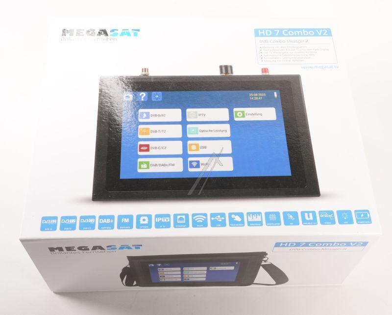 HD7 COMBO V2 2600024 PROFI DVB-ANTENNENMESSGERÄT MIT 8,9" TOUCH-DISPLAY FÜR DVB-S/ S2, T/ T2, C, C2