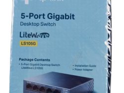 LITEWAVE LS105G GIGABIT ETHERNET SWITCH,  5 PORT,  METALL,  DESKTOP