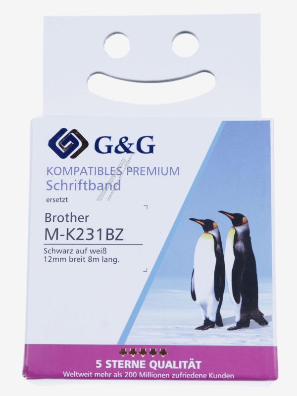 16833 FARBBAND FÜR M-K231BZ SCHWARZ AUF WEISS
