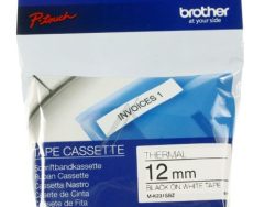 M-K231SBZ SCHRIFTBANDKASSETTE,  SCHWARZ AUF WEISS,  12MM,  4M