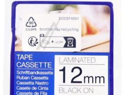 TZE231S SCHRIFTBAND SCHWARZ AUF WEISS 12MM/ 4M LAMINIERT BROTHER
