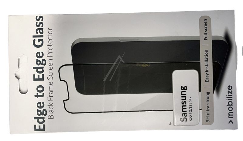 55986 MOBILIZE GLASS SCREEN PROTECTOR - SCHWARZER RAHMEN - SAMSUNG GALAXY S22/ S23