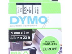 S0720680 SCHRIFTBAND SCHWARZ AUF WEISS 9MM/ 7M DYMO D1-BAND