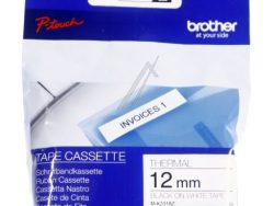 M-K231BZ SCHRIFTBANDKASSETTE SCHWARZ AUF WEISS 12MM 8M