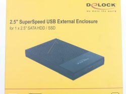 42011 EXTERNES GEHÄUSE FÜR 2.5 SATA HDD/ SSD MIT SUPERSPEED USB TYP MICRO-B BUCHSE WERKZEUGFREI